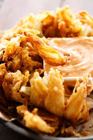 blooming onion and dipping sauce chef