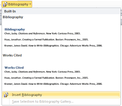 Mla Apa Chicago Microsoft Word Formats Bibliographies