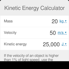 Kinetic Energy Calculator Omni
