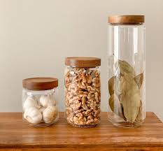 Glass Pantry Jars With Wooden Lids 3
