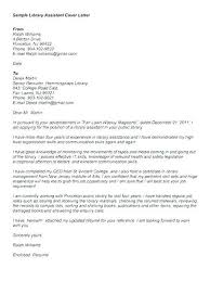 Cover Letter For Cleaning Job Library Assistant Cover Letter Library