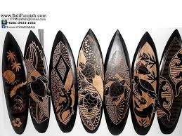 Bali Handicrafts Carved Wood Surfboards