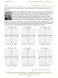 Step 1 eliminate fractions by multiplying all terms by the least common denominator of all fractions. Homework 11 Solving And Graphing Inequalities