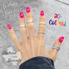 Zodiac Sign Nail Decals Signs Custom