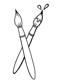 paint brush coloring page