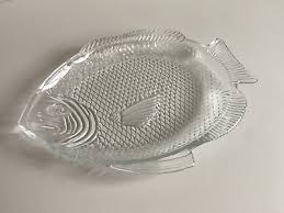 Vintage Crystal Clear Glass Fish Shaped