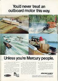1970 mercury outboards print ad boats