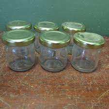 tiny jelly jars set of 6 vintage small