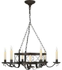 Visual Comfort Sk5102ai Suzanne Kasler Margarite 7 Light 26 Inch Aged Iron Chandelier Ceiling Light