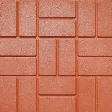Patio Square Brick Pattern Red 20