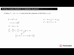 Finding Complex Solutions To Quadratic
