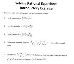 Solved Solving Rational Equations