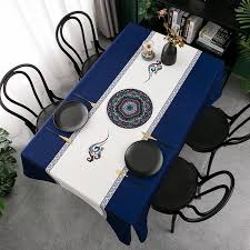 mandala tablecloth dark blue