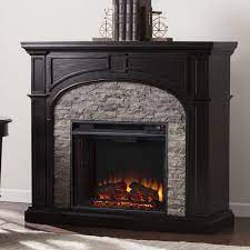 stone electric fireplace faux stone