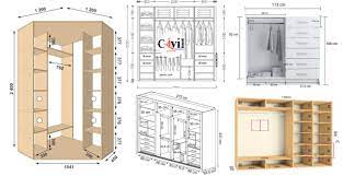 standard dimensions closet layouts