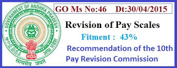 Ap Prc Go 46 Revised Pay Scales Ap Prc 2015 Fitment 43