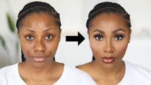 simple makeup for black skin