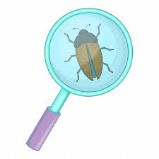 Glass Magnifying Zoom Bug Icon