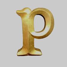 Hobby Lobby Resin Gold Letter P Wall