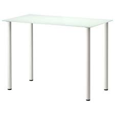 ikea glasholm white glass top desk with
