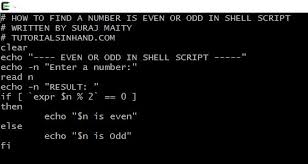 s script to find a number is even