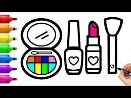 to draw makeup step by step for kids