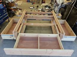 platform storage bed frame diy bed