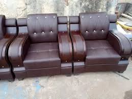 brown modern modular leather sofa set