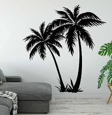 Palm Tree Silhouette Wall Decal Beach