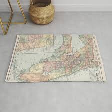 vine map of florida 1891 rug by