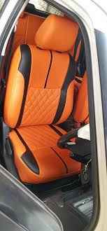 Orange Rexine Car Seat Covers