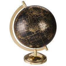 globe terrestre carte du monde noir et