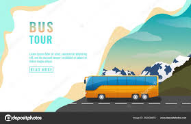 bus tour tourism concept yellow bus