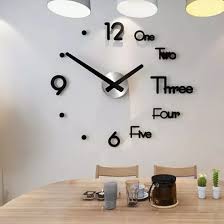 Modern Diy Large Wall Clock 3d Mirror