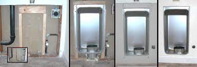 Once the duct is in the there are several models of recessed dryer vents available. Dryer Vent Box