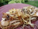 the electrician s supper  hot sliced pork sandwich