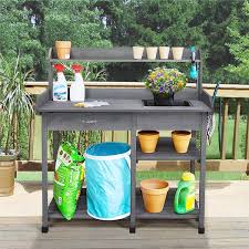 Outdoor Solid Wood Potting Bench