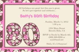Personalized 80th Birthday Invitations 7 50 Via Etsy Par Tay