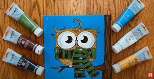 Easy Owl Acrylic Painting On Canvas