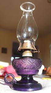 720 amethyst purple glass oil lamps