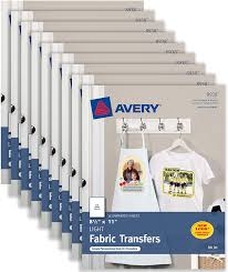 Amazon Com Avery T Shirt Transfers For Inkjet Printers For Light Fabric 8 5 X 11 162 Transfers 9 Packs Of 18 Sheets 8938 Office Products