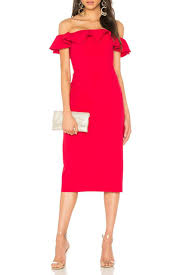 Details About Jay Godfrey Rollins Off The Shoulder Ruffle Dress Sz 6 322 Red