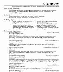 MSchatz Resume Curriculum Vitae Resume CV Cover Letter Occupational Therapist Resume Sample