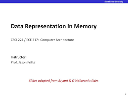 So the question is, what are the best practices and suitable approach to manage that much amount of data into memory without hampering the performance of client machine and application. Ppt Data Representation In Memory Csci 224 Ece 317 Computer Architecture Powerpoint Presentation Id 2087053