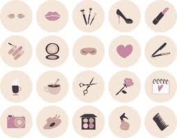 beauty salon service icon collection