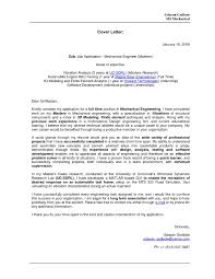 Cover Letter Engineering Mechanical New Mechanical Engineering Cover