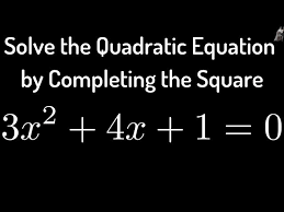 Quadratic Equation 3x 2 4x 1