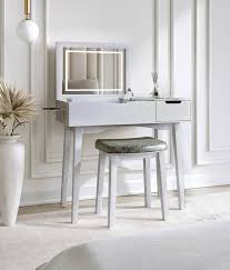 selena white dressing table with flip