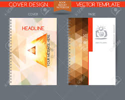 Cover And Page Of The Annual Report Book Cover Design Isolated