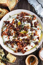 whipped goat cheese with bacon dates